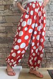 Basso Big Dot Balloon Cuff Pant Rust & White
